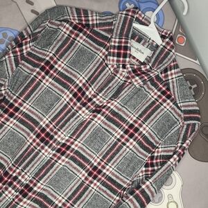 Goodfellow & Co Heather Gray and Red Plaid Flannel